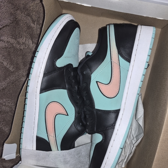 Nike Other - Nike Air Jordan 1 Low - Mint Teal with Peach Swoosh